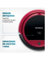 Robô Aspirador De Pó Mondial Smart Clean Rb-07 Bivolt
