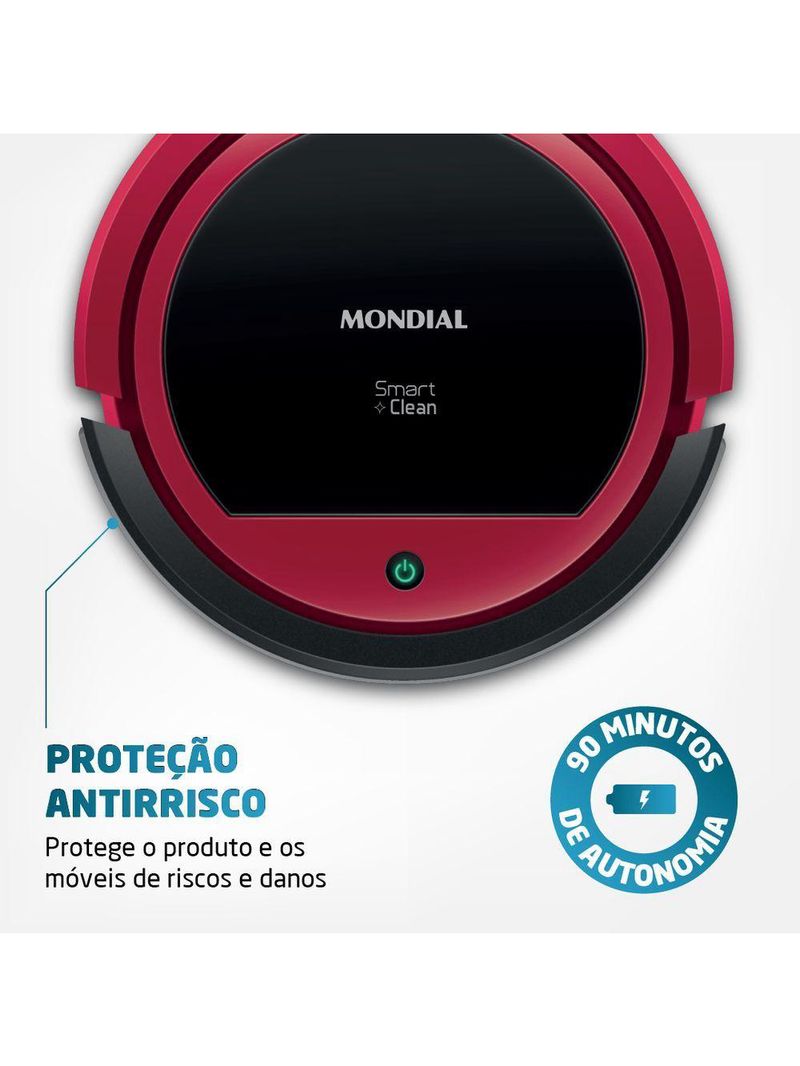Robô Aspirador De Pó Mondial Smart Clean Rb-07 Bivolt