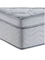 Cama Box Baú Casal Tecido Sintético Branco com Colchão Toronto Molas Ensacadas Branco D33