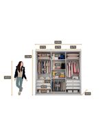 Guarda Roupa Kiev 3 Portas 6 Gavetas - Clic Móveis Branco