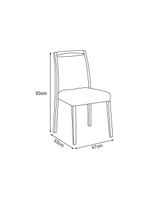 Kit 2 Cadeiras De Jantar Estofadas Jade Couro Pu Preto Base Madeira Maciça Mel - Cor: Preto