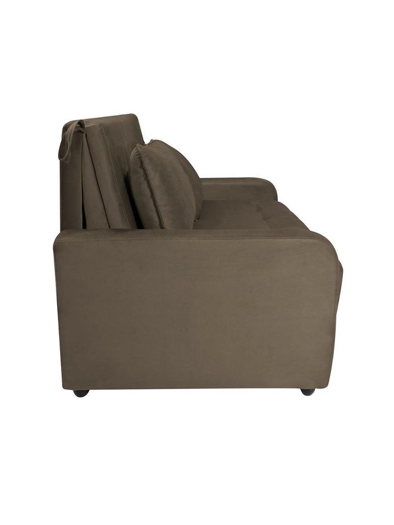 Sofá Cama Para Sala De Estar Amora New Suede - Castor Castor