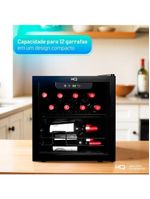 Adega de Vinhos Compressor HQ 36 Litros 12 Garrafas Preto HQ-AV12H 127V