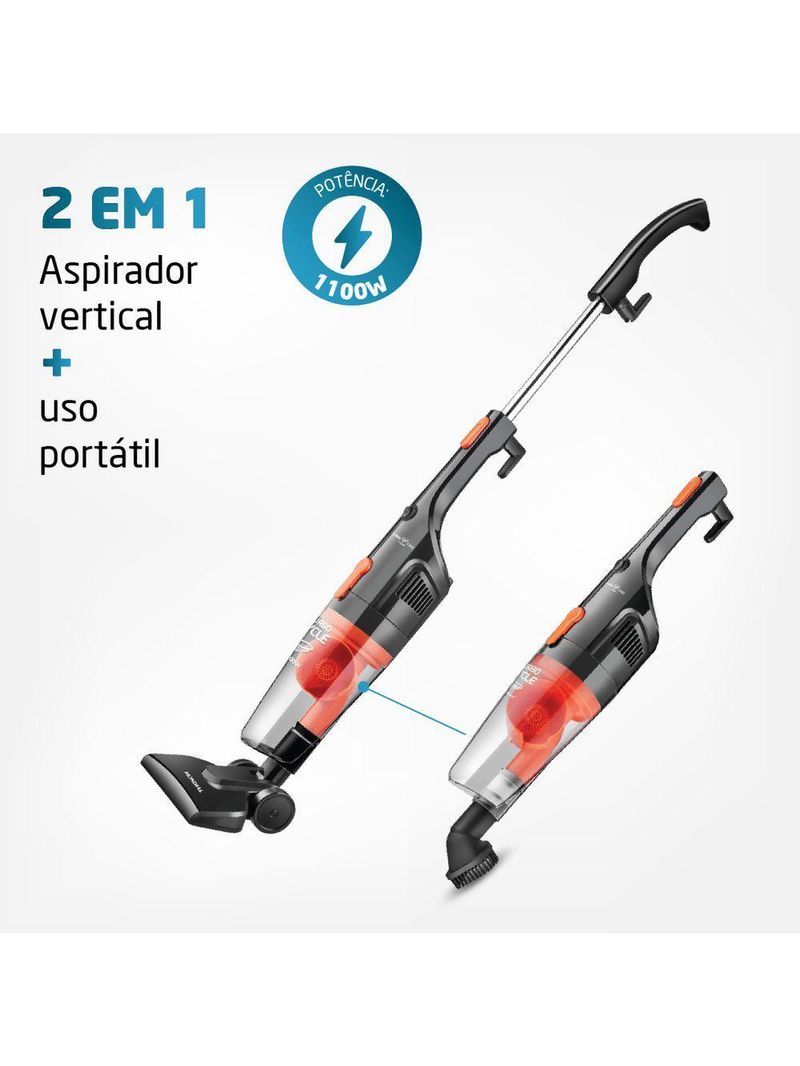 Aspirador de Pó Mondial Turbo Cycle Preto Laranja 220V AP-35