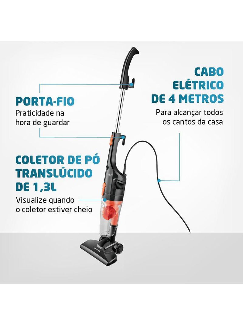 Aspirador de Pó Mondial Turbo Cycle Preto Laranja 220V AP-35