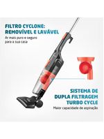 Aspirador de Pó Mondial Turbo Cycle Preto Laranja 220V AP-35