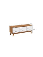 Rack Kappesberg 3 Portas Canela/branco 136cm