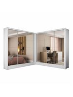 Closet Casal Duplo Fortaleza 6 Portas Premium 12 Prateleiras - Branco