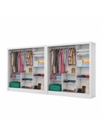 Closet Casal Duplo Fortaleza 6 Portas Premium 12 Prateleiras - Branco