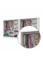 Closet Casal Duplo Fortaleza 6 Portas Premium 12 Prateleiras - Branco