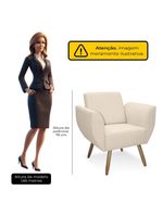 Kit De 2 Poltronas Jolly Cadeira Decorativa Em Tecido Boucle Off White