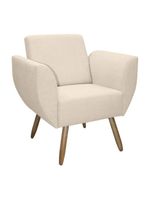 Kit De 2 Poltronas Jolly Cadeira Decorativa Em Tecido Boucle Off White