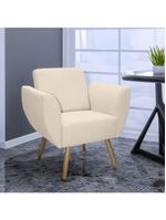 Kit De 2 Poltronas Jolly Cadeira Decorativa Em Tecido Boucle Off White