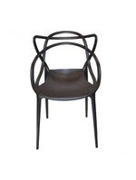 Kit C/ 2 Cadeira Allegra Masters Polipropileno Sala,cozinha, Jantar, Empilhavel Preta