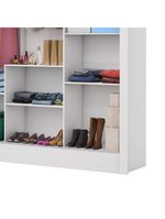 Guarda Roupa Casal Fortaleza 3 Portas Espelho Carioca Branco