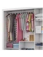 Guarda Roupa Casal Fortaleza 3 Portas Espelho Carioca Branco