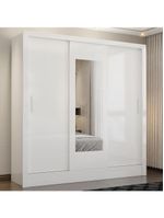 Guarda Roupa Casal Fortaleza 3 Portas Espelho Carioca Branco