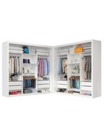 Closet Casal Premium Clarice 8 Gavetas Carioca Móveis Branco