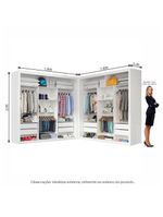 Closet Casal Premium Clarice 8 Gavetas Carioca Móveis Branco