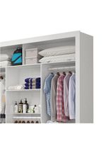 Closet Casal Premium Clarice 8 Gavetas Carioca Móveis Branco