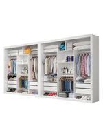 Closet Casal Premium Clarice 8 Gavetas Carioca Móveis Branco