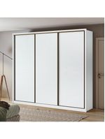 Guarda-roupa Casal Spazio 270 3 Portas 6 Gavetas Branco Lopas