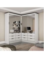 Closet Casal Sevilha 4 Portas Premium 12 Gavetas - Branco