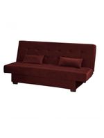 Sofá Cama Casal 3 Lugares Laila - Veludo Vinho