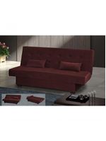 Sofá Cama Casal 3 Lugares Laila - Veludo Vinho