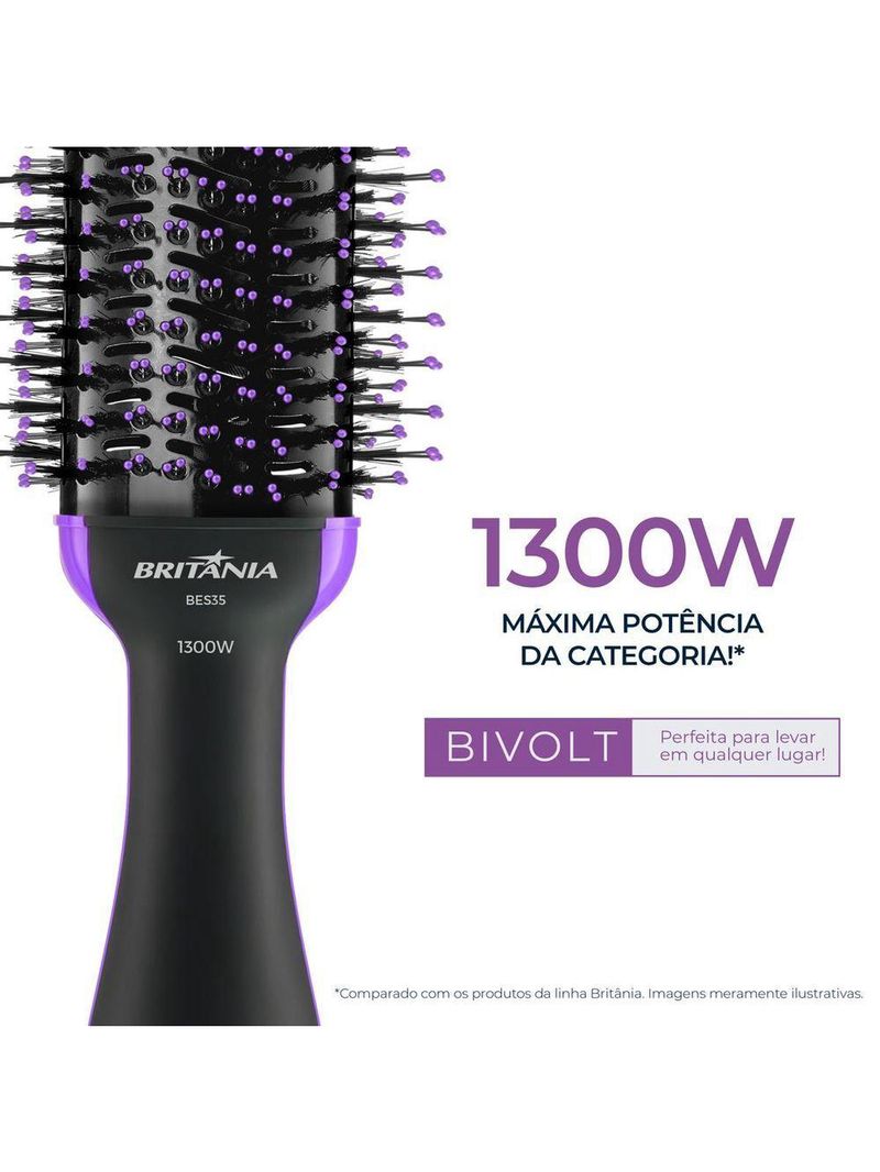 Escova Secadora Britânia 4 em 1 1300W Bivolt BES35