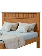 Cama Casal Convencional Estrutura Mdf/mdp Athenas Móveis Lopas Amendoa Clean