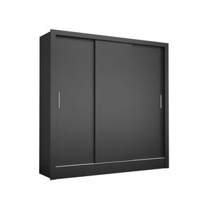 Guarda-Roupa Casal Fortaleza 3 Portas Carioca Móveis Preto