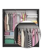 Guarda-Roupa Casal Fortaleza 3 Portas Carioca Móveis Preto