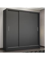 Guarda-Roupa Casal Fortaleza 3 Portas Carioca Móveis Preto