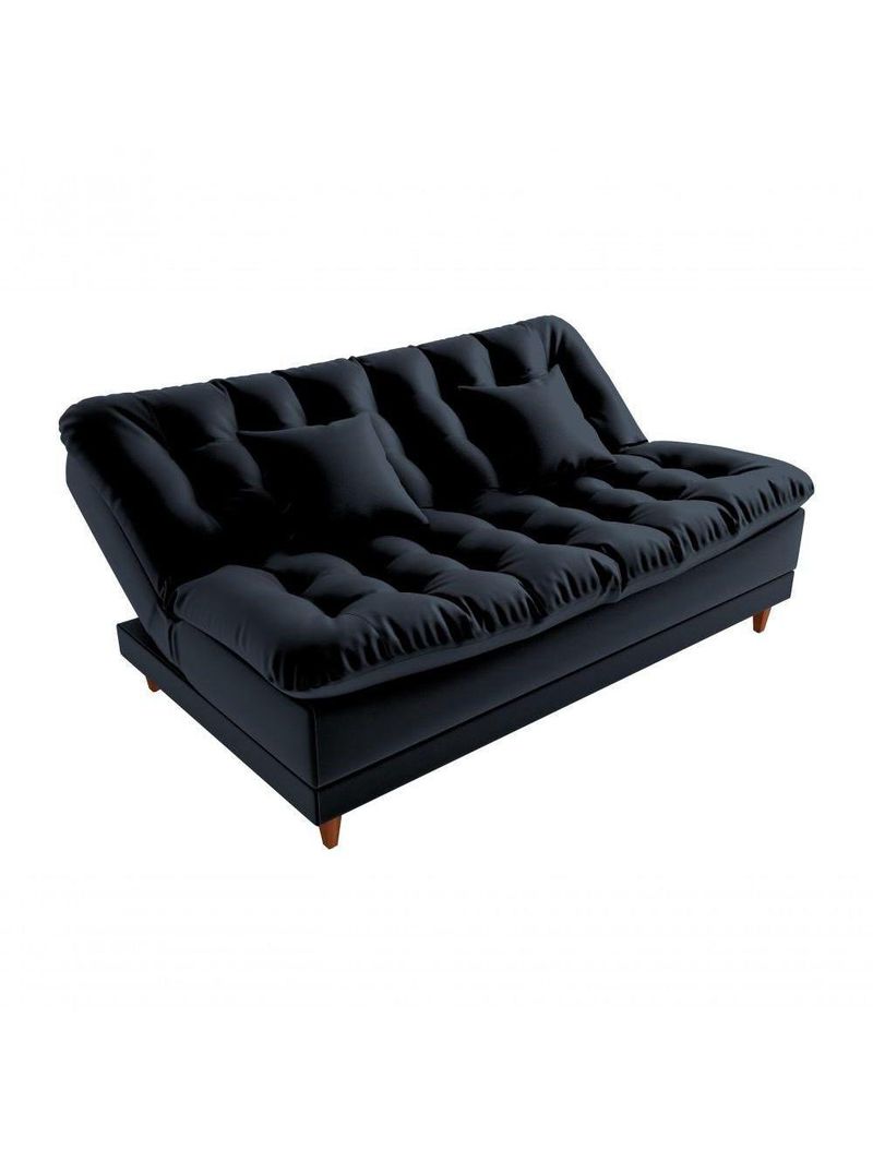 Sofá Cama 3 Lugares 1,85 Mts Duda Matrix Preto