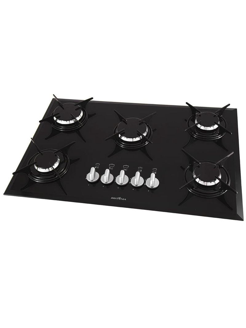 Cooktop De Embutir A Gás Britânia 5 Queimadores BCT5P Bivolt