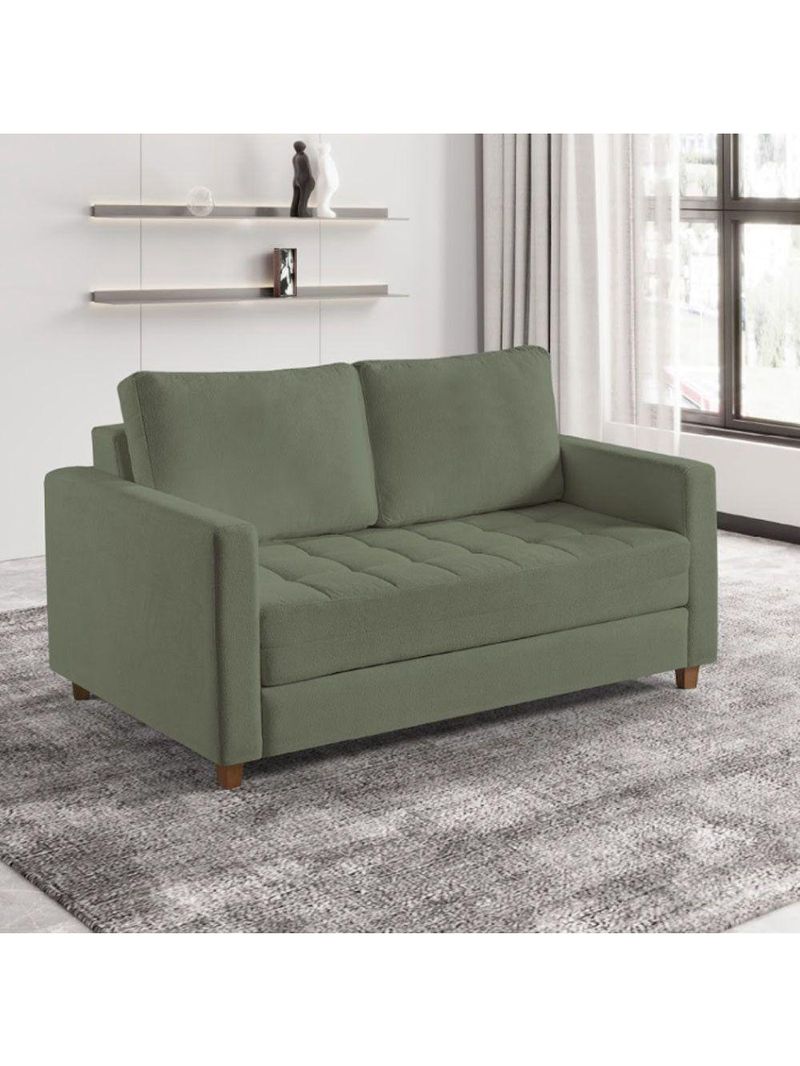 Sofá Cama Casal Marcelle 2 Lugares Talento Móveis Verde