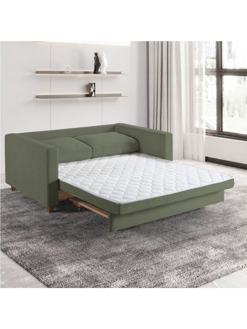 Sofá Cama Casal Marcelle 2 Lugares Talento Móveis Verde