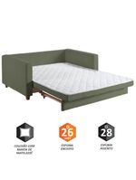 Sofá Cama Casal Marcelle 2 Lugares Talento Móveis Verde