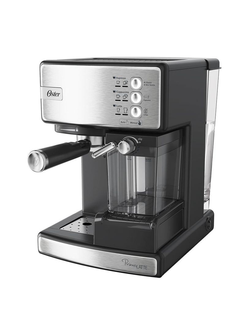 Kit Cafeteira Nova PrimaLatte Inox + Moedor de Café Oster – 220V