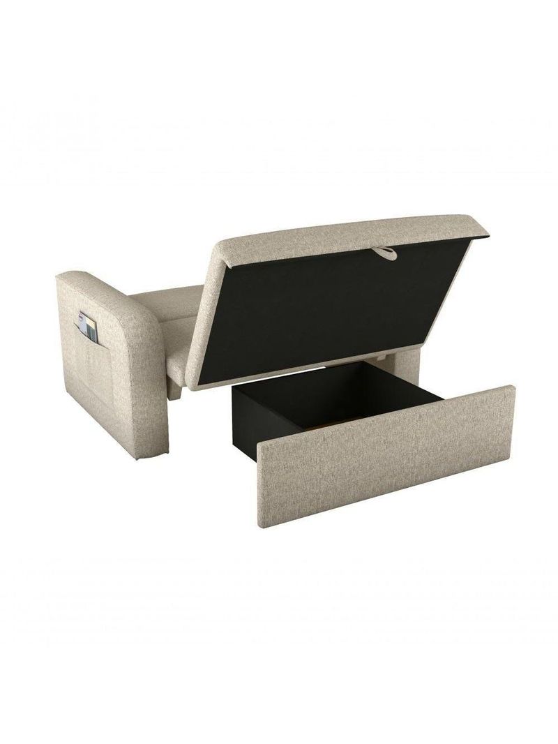 Sofá Cama Daiane 2 Lugares Com Baú Boucle Millenium Matrix