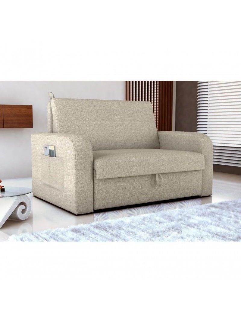 Sofá Cama Daiane 2 Lugares Com Baú Boucle Millenium Matrix
