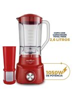 Liquidificador Britânia Diamante Vermelho 4 Velocidades 1050W 220V