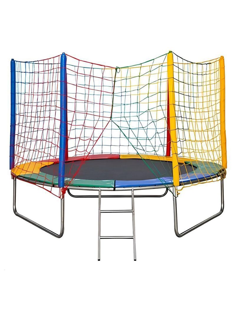 Trampolim Cama Elástica Pula Pula 2,44m Grande Reforçada Colorida Playground