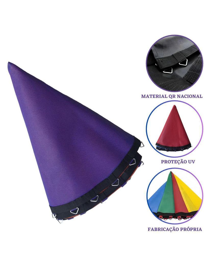 Trampolim Cama Elástica Pula Pula 2,44m Grande Reforçada Colorida Playground