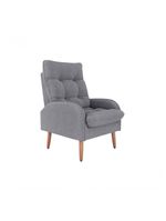 Poltrona Cadeira Descorativo Nantes Original Premium Boucle Cinza Matrix