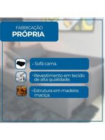 Sofá Cama Para Sala De Estar Amora New Suede - Bege Bege