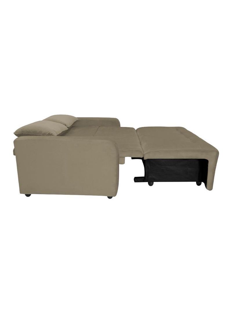 Sofá Cama Para Sala De Estar Amora New Suede - Bege Bege