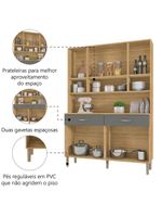 Armário Cozinha Completa 8 Portas 2 Gavetas Golden