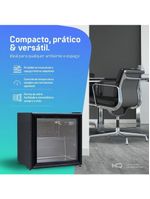 Frigobar Expositor ical HQ Vidro Duplo 50L Preto 220V